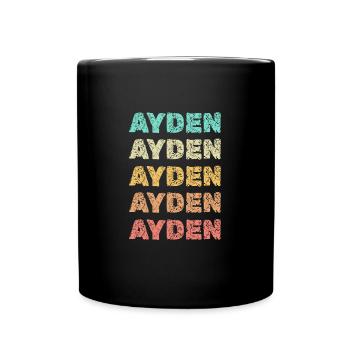 Geschenk für Ayden - Tasse einfarbig - Schwarz - Vorne
