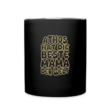 Spruch Athos - Tasse einfarbig - Schwarz - Vorne