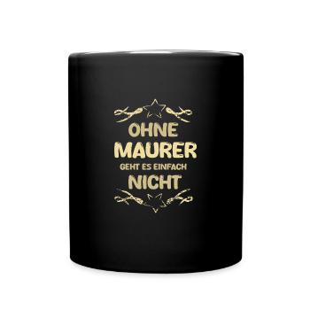 Bricklayer - Full Colour Mug - black - Front