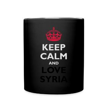 Keep Calm & Love Syria - Full Colour Mug - black - Front