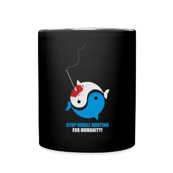 Arrêt chasse à la baleine pour l'humanité - Mug uni - noir - Devant