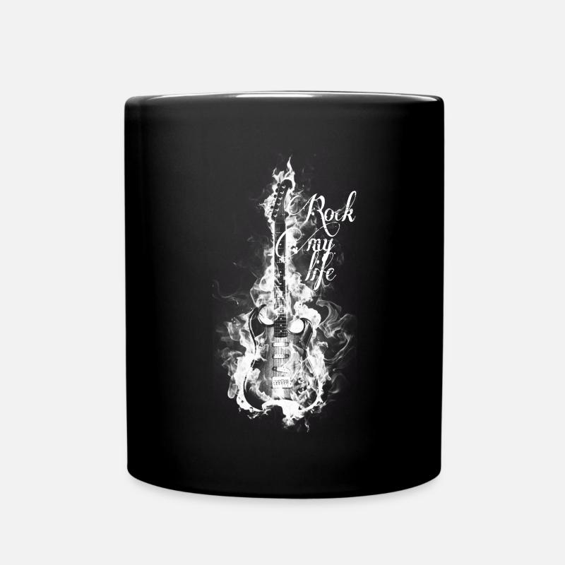 Rock my life - white - Full Colour Mug - black