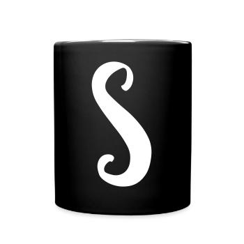 Lettre s - Mug uni - noir - Devant