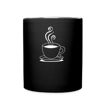 Coffee cup, motif for all coffee lovers - Full Colour Mug - black - Front