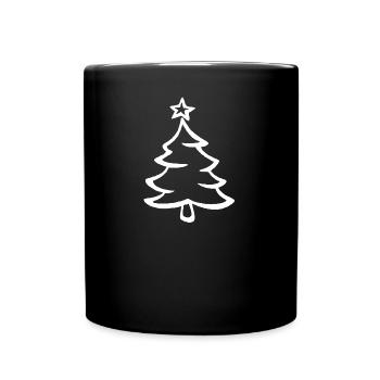 Arbre de Noël - Mug uni - noir - Devant