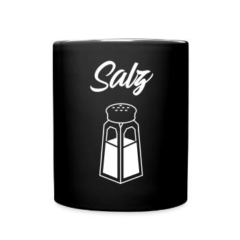 Salz - Pfeffer Partnerlook P64 A - Tasse einfarbig - Schwarz - Vorne