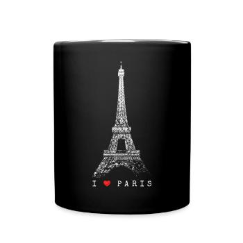 Paris Tour Eiffel Vintage Skyline J’aime la France - Mug uni - noir - Devant