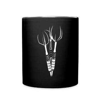 Darts Arrows Darts Symbol Logo icon Illustration - Full Colour Mug - black - Front