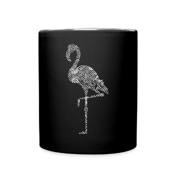 Flamingo Lustiges Flamingo Vogel Geschenk - Tasse einfarbig - Schwarz - Vorne