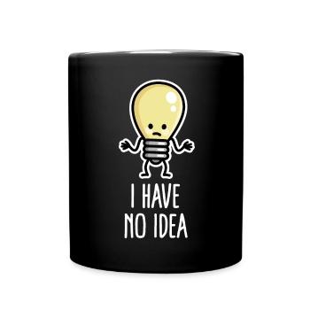Artiste de bloc d’écrivain, je n’en ai aucune idée, ampoule - Mug uni - noir - Devant