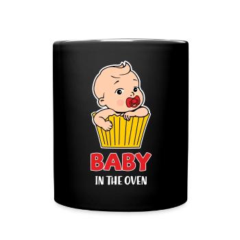 Bébé au four (foncé) - Mug uni - noir - Devant