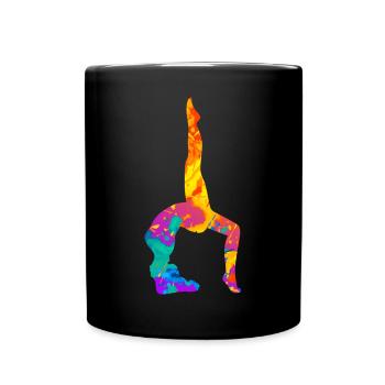 Yoga Yoga Position Cadeau Silhouette - Mug uni - noir - Devant