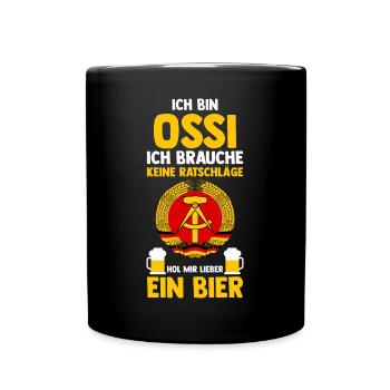 Ostdeutschland Ossi Deutschland Bier DDR - Tasse einfarbig - Schwarz - Vorne