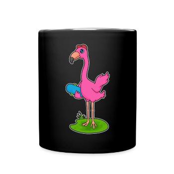 Flamingo Skater Skateboard - Tasse einfarbig - Schwarz - Vorne
