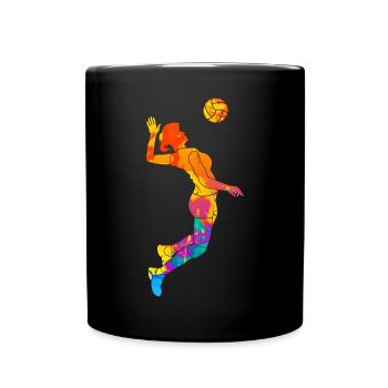 Volleyball Women Volleyball Player Volleyball Player - Full Colour Mug - black - Front