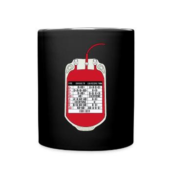Tableau des donneurs et des receveurs de sang - Mug uni - noir - Devant