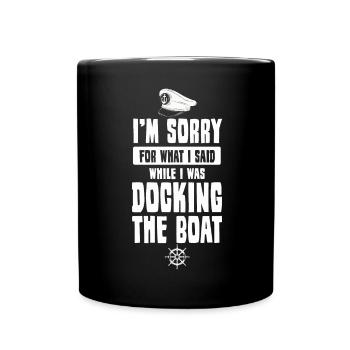 Funny saying boat captain skipper - Full Colour Mug - black - Front
