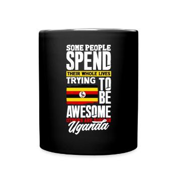 Ugandan Uganda Ugandan Flag Quote - Full Colour Mug - black - Front