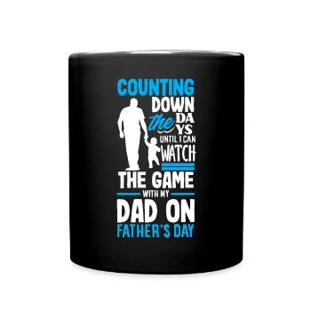 Counting Down the Days Father's Day - Tasse einfarbig - Schwarz - Vorne