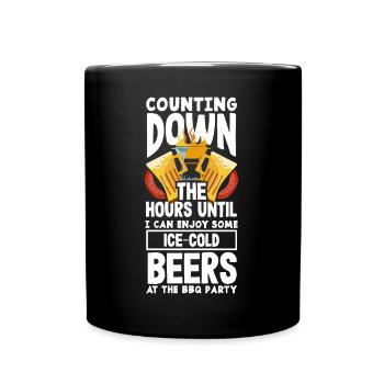 Je peux déguster des bières glacées à la soirée barbecue - Mug uni - noir - Devant