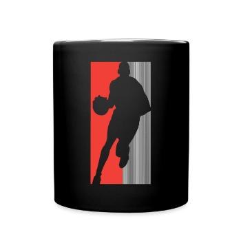 Basketball Basketballer - Tasse einfarbig - Schwarz - Vorne