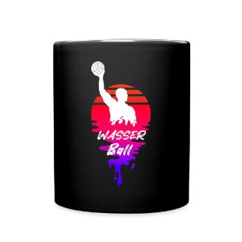 Wasserballer Wasserpolo Sunset - Tasse einfarbig - Schwarz - Vorne