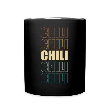 Vintage Chili Retro Pepper Spicy - Tasse einfarbig - Schwarz - Vorne