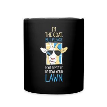 Ich bin die Ziege - Tasse einfarbig - Schwarz - Vorne
