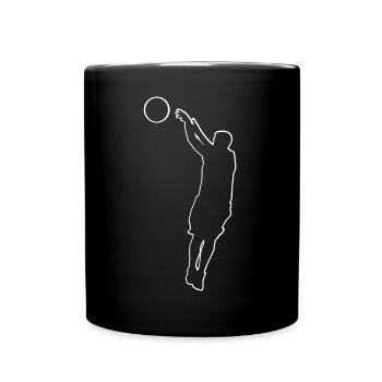 Basketball Basketball Player Silhouette - Full Colour Mug - black - Front