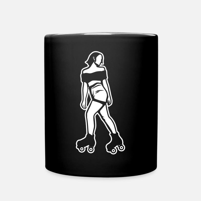 Rollerskates Mädchen - Tasse einfarbig - Schwarz