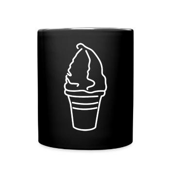 Crème glacée molle - Mug uni - noir - Devant