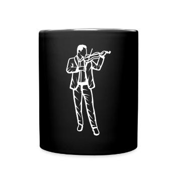 Violinist - Tasse einfarbig - Schwarz - Vorne
