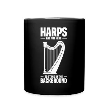 Harfe Instrument - Tasse einfarbig - Schwarz - Vorne