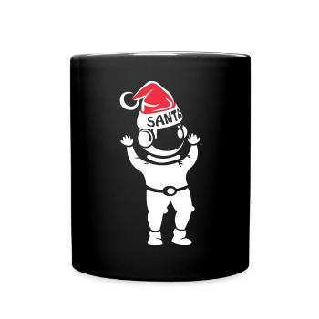 astronaute Noël père Noël espace de Noël - Mug uni - noir - Devant