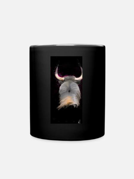 Evocation du Taureau puissant , la lumière. - Mug uni - noir
