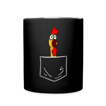 Rubber Chicken Costume Toy Rubber Chicken - Full Colour Mug - black - Front