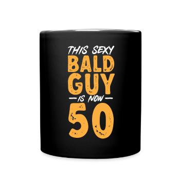 Bald Head Baldness Beard Bald Head - Full Colour Mug - black - Front