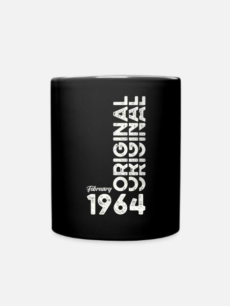 60. Geburtstag Original Februar Jahrgang 1964 - Tasse einfarbig - Schwarz