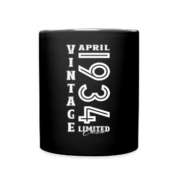 90e anniversaire mari Original avril Vintage 1934 - Mug uni - noir - Devant