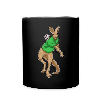 Baseball Kangourou - Mug uni - noir - Devant