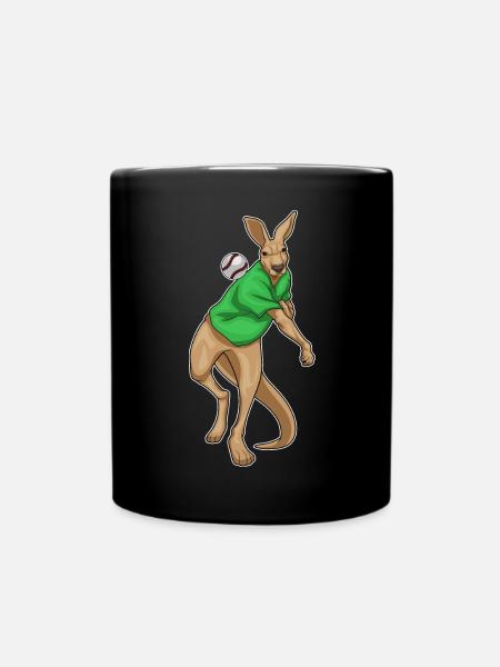 Känguru Baseball - Tasse einfarbig - Schwarz