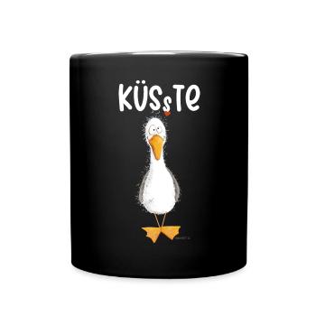 Seagull Vacances Côte de la mer Côte de la mer du Nord - Mug uni - noir - Devant