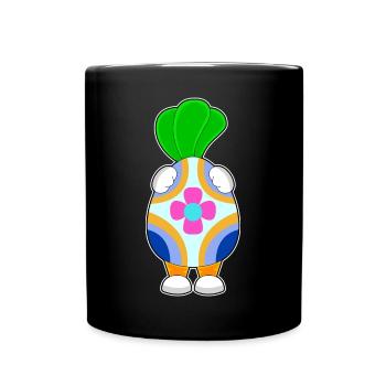 Karotte Ostern Osterei - Tasse einfarbig - Schwarz - Vorne