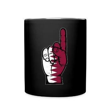 Qatar flag number 1 used - Full Colour Mug - black - Front