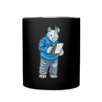 Rhino Sport Teacher School - Full Colour Mug - black - Front