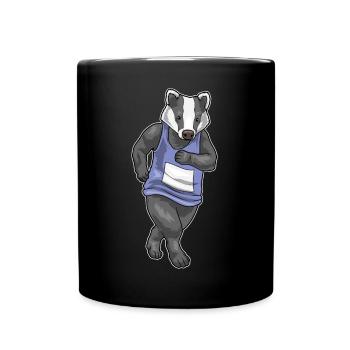 Badger Jogger Jogging Sport - Full Colour Mug - black - Front