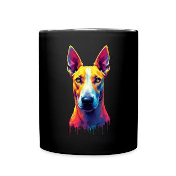 Bullterrier Bull Terrier Hund Hundeliebhaber - Tasse einfarbig - Schwarz - Vorne