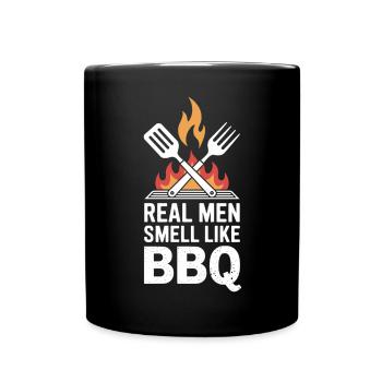 BBQ King – Real Men Smell Like Grill - Full Colour Mug - black - Front