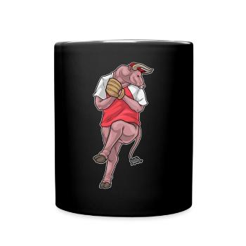 Bull Baseball Gant de baseball - Mug uni - noir - Devant