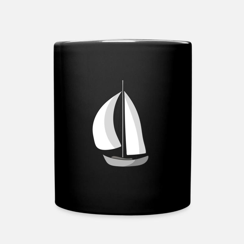 bateau à voile - Mug uni - noir